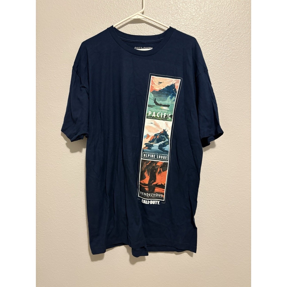 Call of Duty T-Shirt Mens Size XXL Navy Blue Vanguard Graphic Poster Print Tee